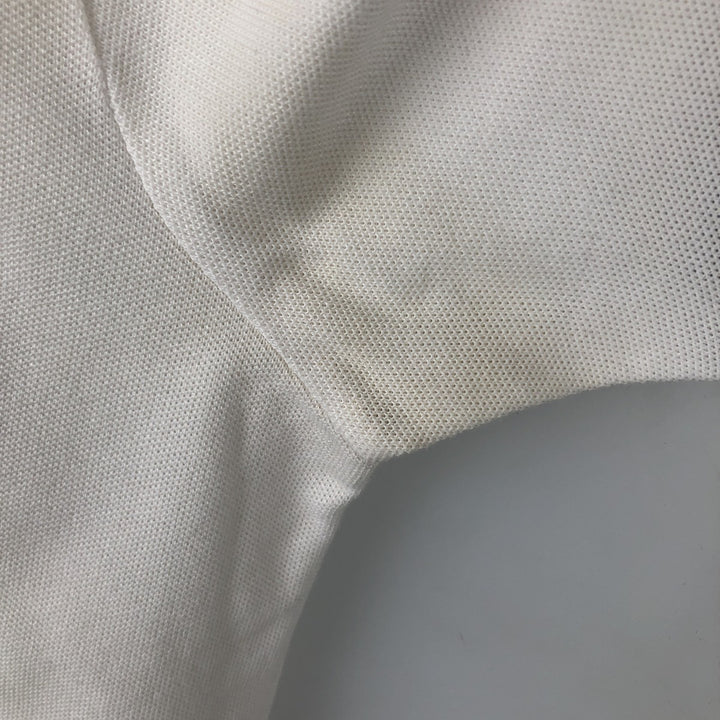 Ralph Lauren POLO RALPH LAUREN SLIM FIT all-over print short-sleeved polo shirt, men's size L (approx.) cotton white type Vintage Second Hand
