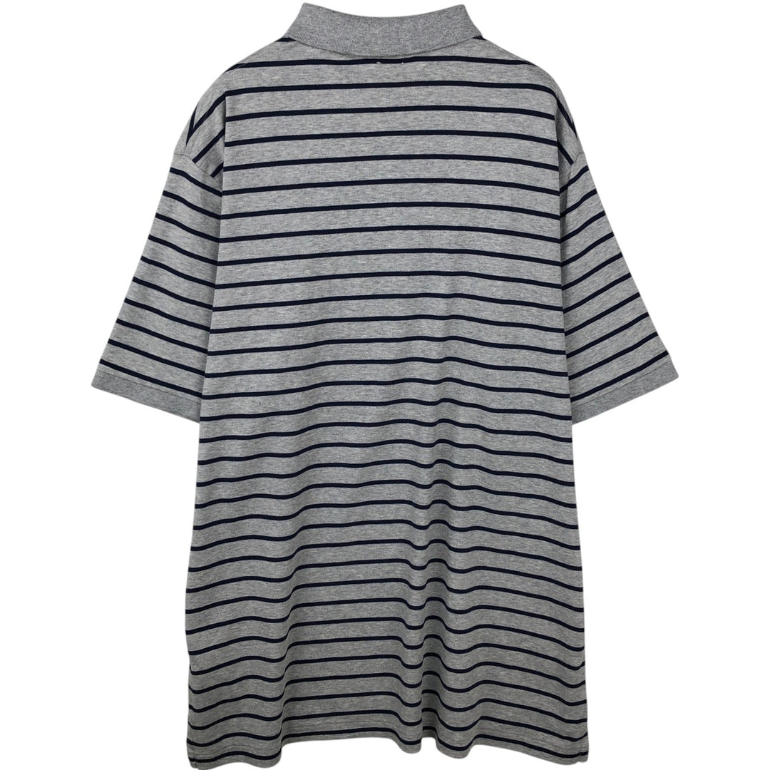 Ralph Lauren POLO RALPH LAUREN CLASSIC FIT short sleeve striped polo shirt men's XL equivalent cotton gray type Vintage Second Hand
