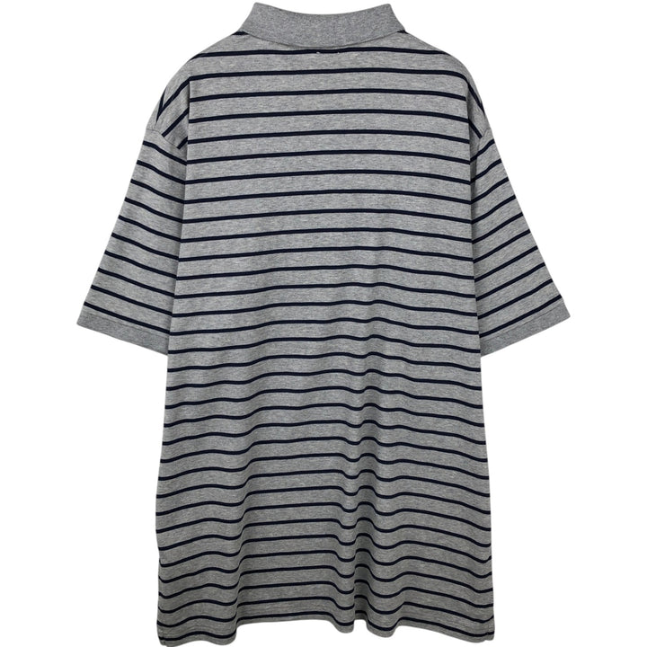 Ralph Lauren POLO RALPH LAUREN CLASSIC FIT short sleeve striped polo shirt men's XL equivalent cotton gray type Vintage Second Hand