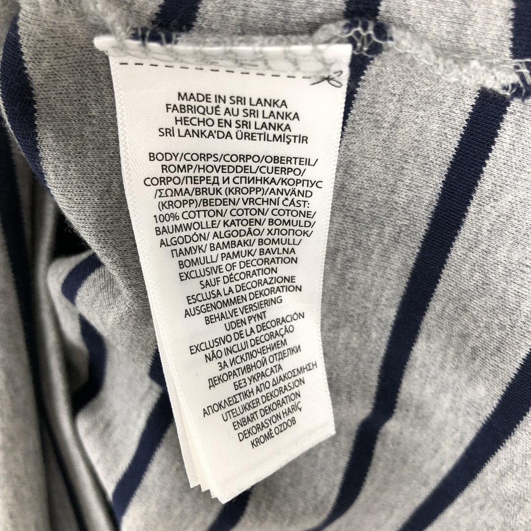 Ralph Lauren POLO RALPH LAUREN CLASSIC FIT short sleeve striped polo shirt men's XL equivalent cotton gray type Vintage Second Hand