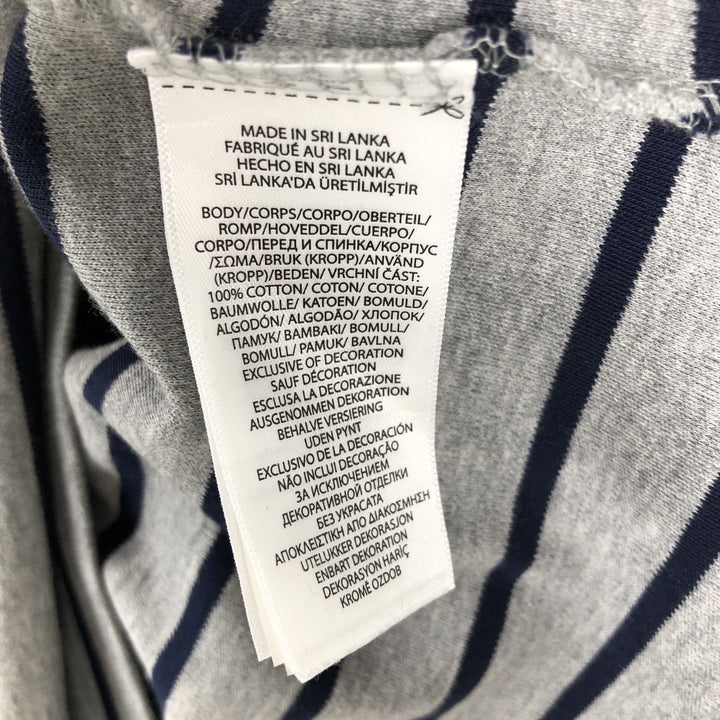Ralph Lauren POLO RALPH LAUREN CLASSIC FIT short sleeve striped polo shirt men's XL equivalent cotton gray type Vintage Second Hand