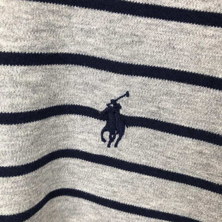 Ralph Lauren POLO RALPH LAUREN CLASSIC FIT short sleeve striped polo shirt men's XL equivalent cotton gray type Vintage Second Hand