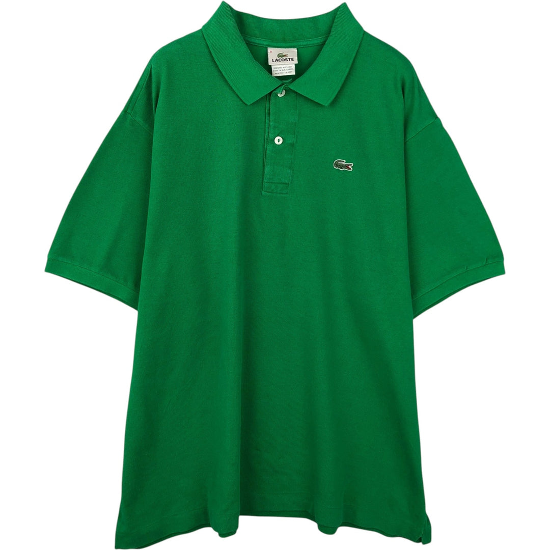 1990'S Lacoste French-designed short-sleeved polo shirt, size 8 (equivalent to men's XXL), vintage. unclear green type Vintage Second Hand