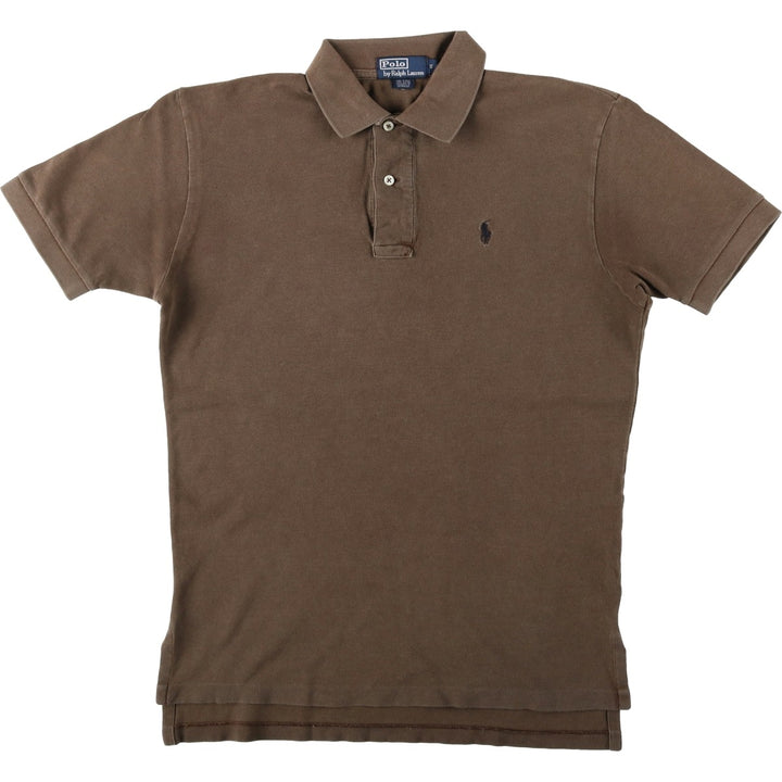 Ralph Lauren POLO by Ralph Lauren short sleeve polo shirt, size S for men cotton brown type Vintage Second Hand