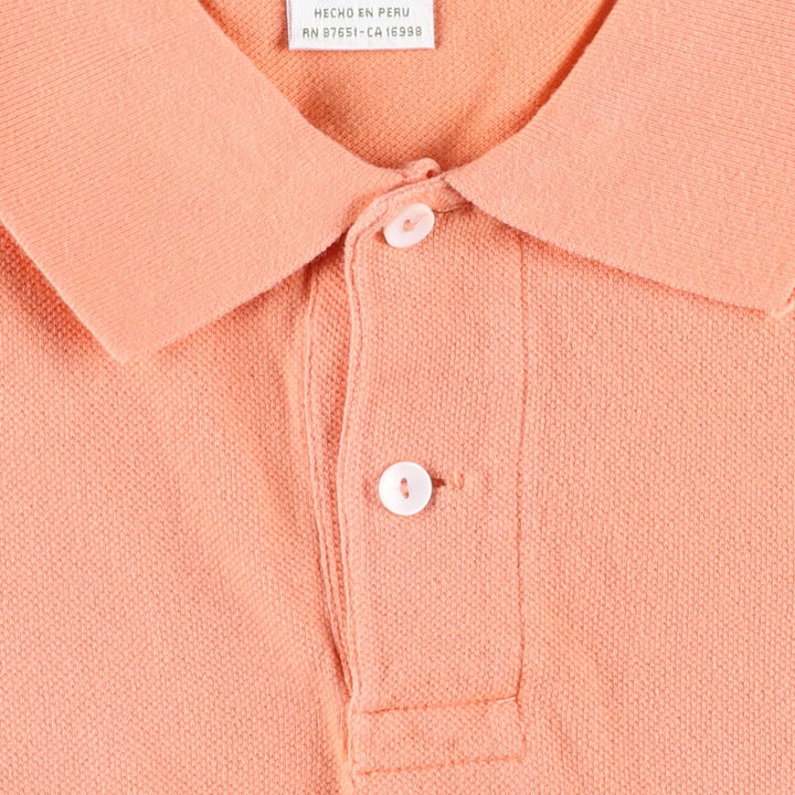 Lacoste LACOSTE French design short sleeve polo shirt size 6 men's XL equivalent cotton orange type Vintage Second Hand