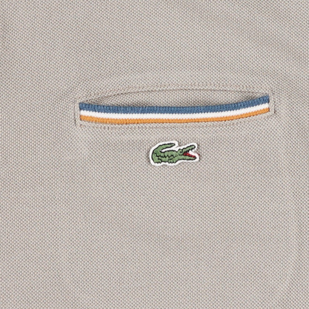 Lacoste LACOSTE LIVE Short-Sleeve Polo Shirt, Men's Size S (approx.) cotton Khaki type Vintage Second Hand