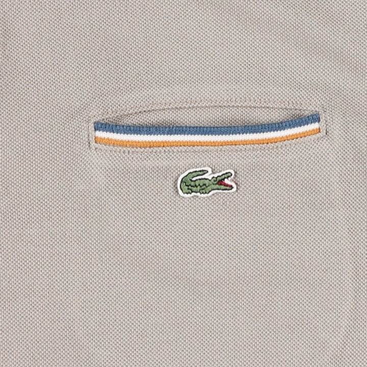 Lacoste LACOSTE LIVE Short-Sleeve Polo Shirt, Men's Size S (approx.) cotton Khaki type Vintage Second Hand