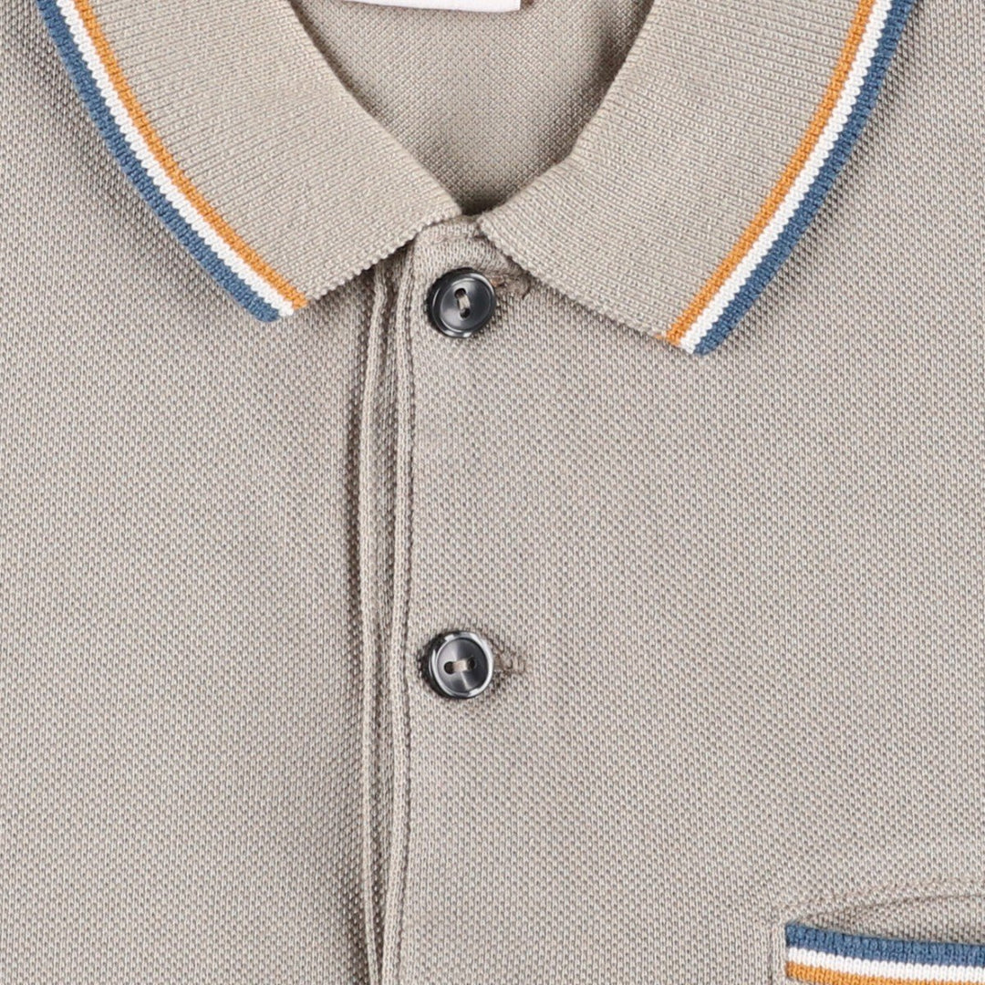 Lacoste LACOSTE LIVE Short-Sleeve Polo Shirt, Men's Size S (approx.) cotton Khaki type Vintage Second Hand