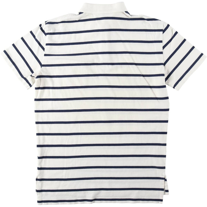 Ralph Lauren POLO by Ralph Lauren short sleeve striped polo shirt, men's size M cotton white type Vintage Second Hand