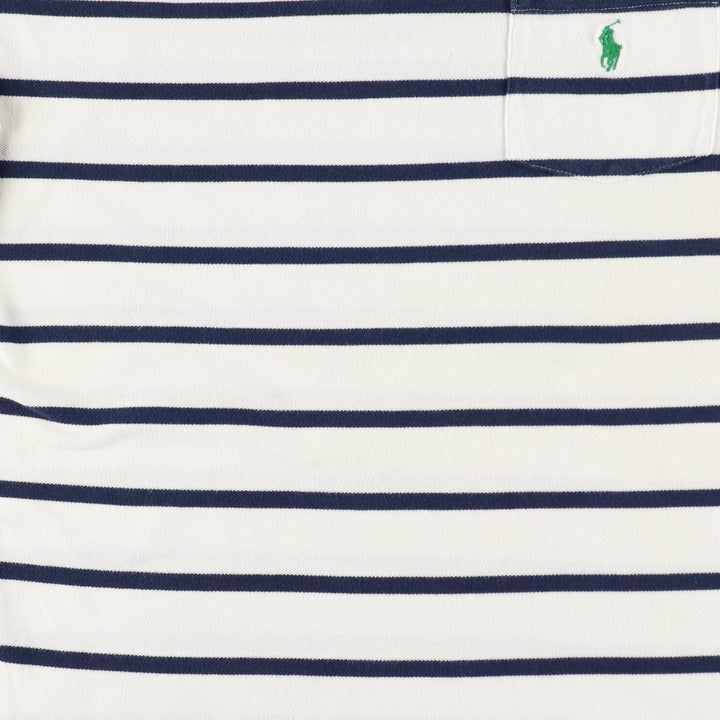 Ralph Lauren POLO by Ralph Lauren short sleeve striped polo shirt, men's size M cotton white type Vintage Second Hand