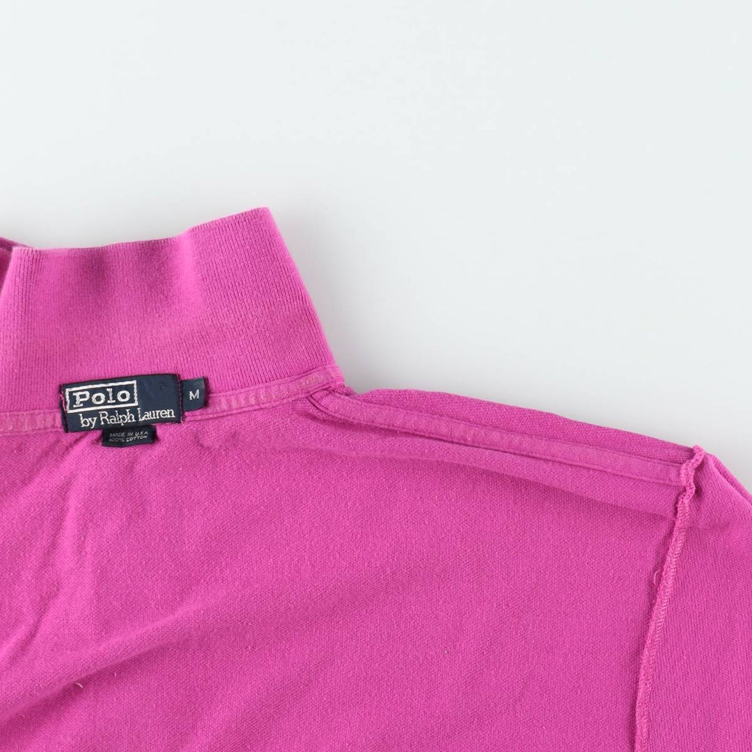 Vintage 90'S Ralph Lauren POLO by Ralph Lauren short-sleeved polo shirt, Made in USA, Men's size M cotton purple type Vintage Second Hand