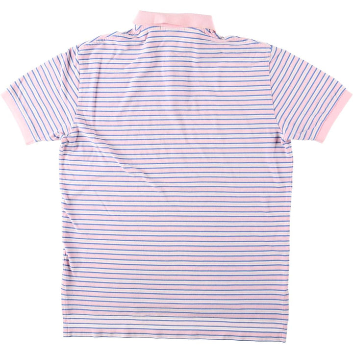 Ralph Lauren POLO by Ralph Lauren short sleeve striped polo shirt, men's size L cotton pink type Vintage Second Hand