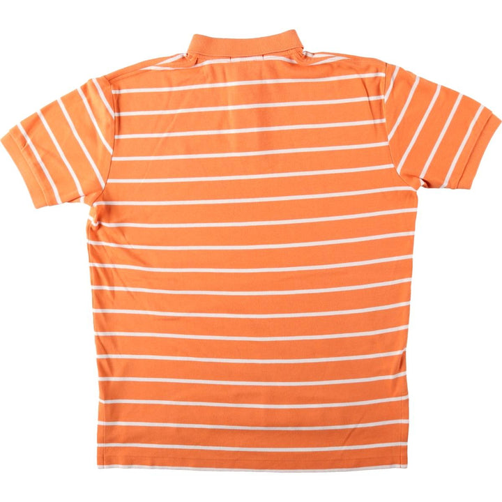 Ralph Lauren POLO by Ralph Lauren short sleeve striped polo shirt, size S for men cotton orange type Vintage Second Hand