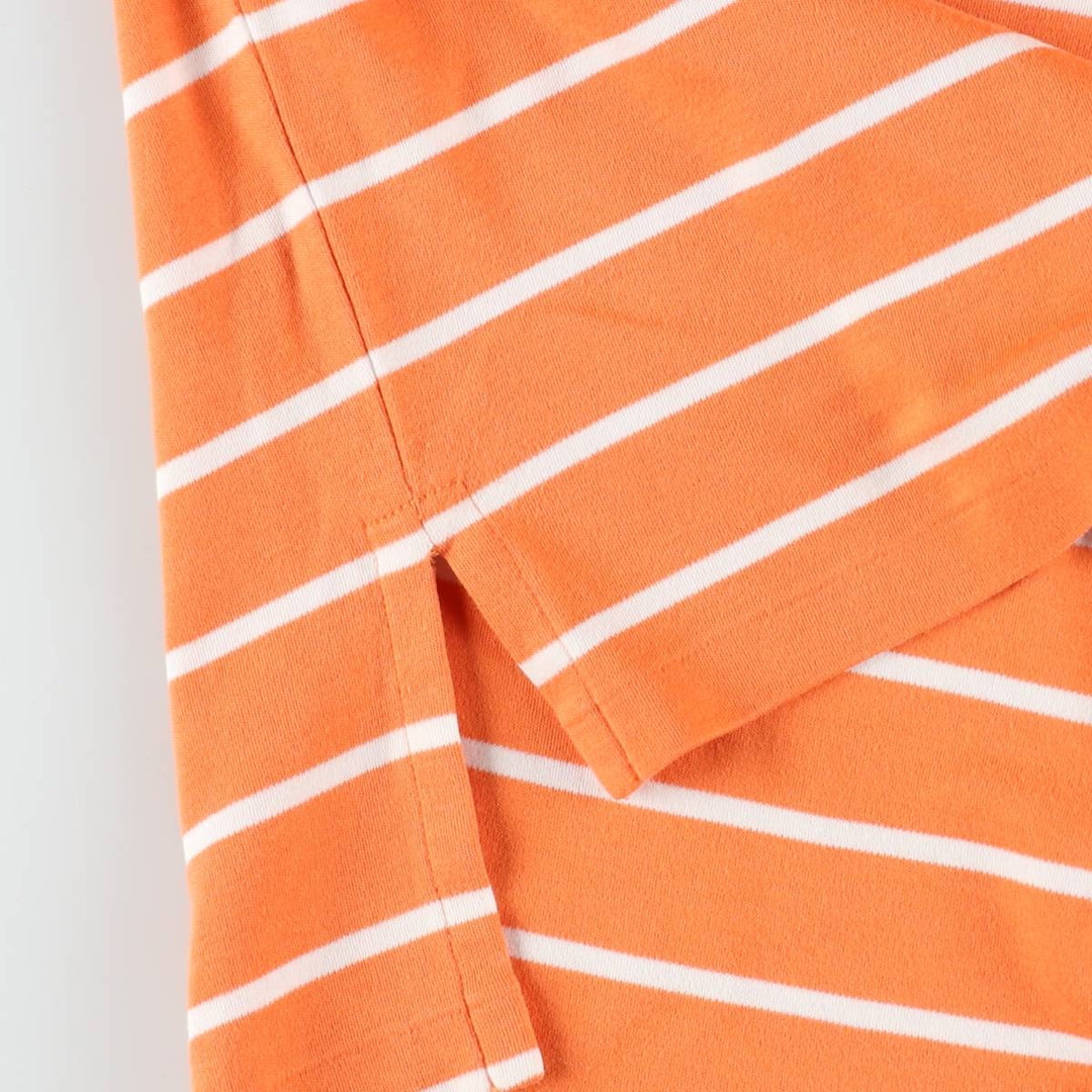 Ralph Lauren POLO by Ralph Lauren short sleeve striped polo shirt, size S for men cotton orange type Vintage Second Hand