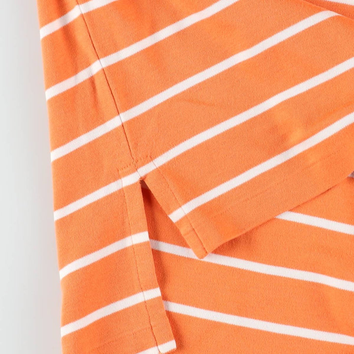 Ralph Lauren POLO by Ralph Lauren short sleeve striped polo shirt, size S for men cotton orange type Vintage Second Hand