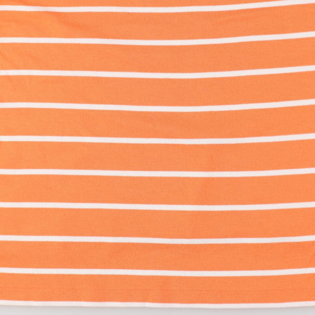 Ralph Lauren POLO by Ralph Lauren short sleeve striped polo shirt, size S for men cotton orange type Vintage Second Hand