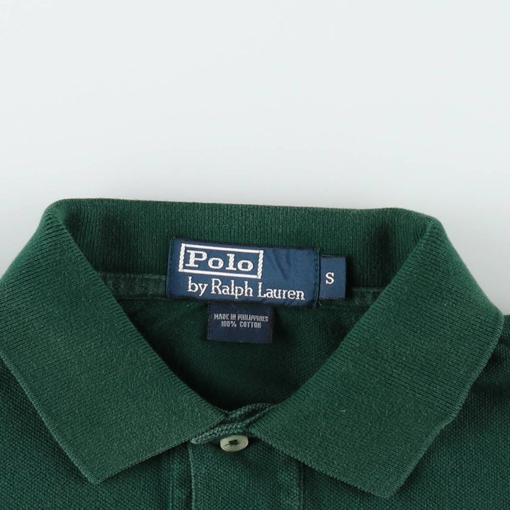 Ralph Lauren POLO by Ralph Lauren short sleeve polo shirt, size S for men cotton Green type dark green Vintage Second Hand