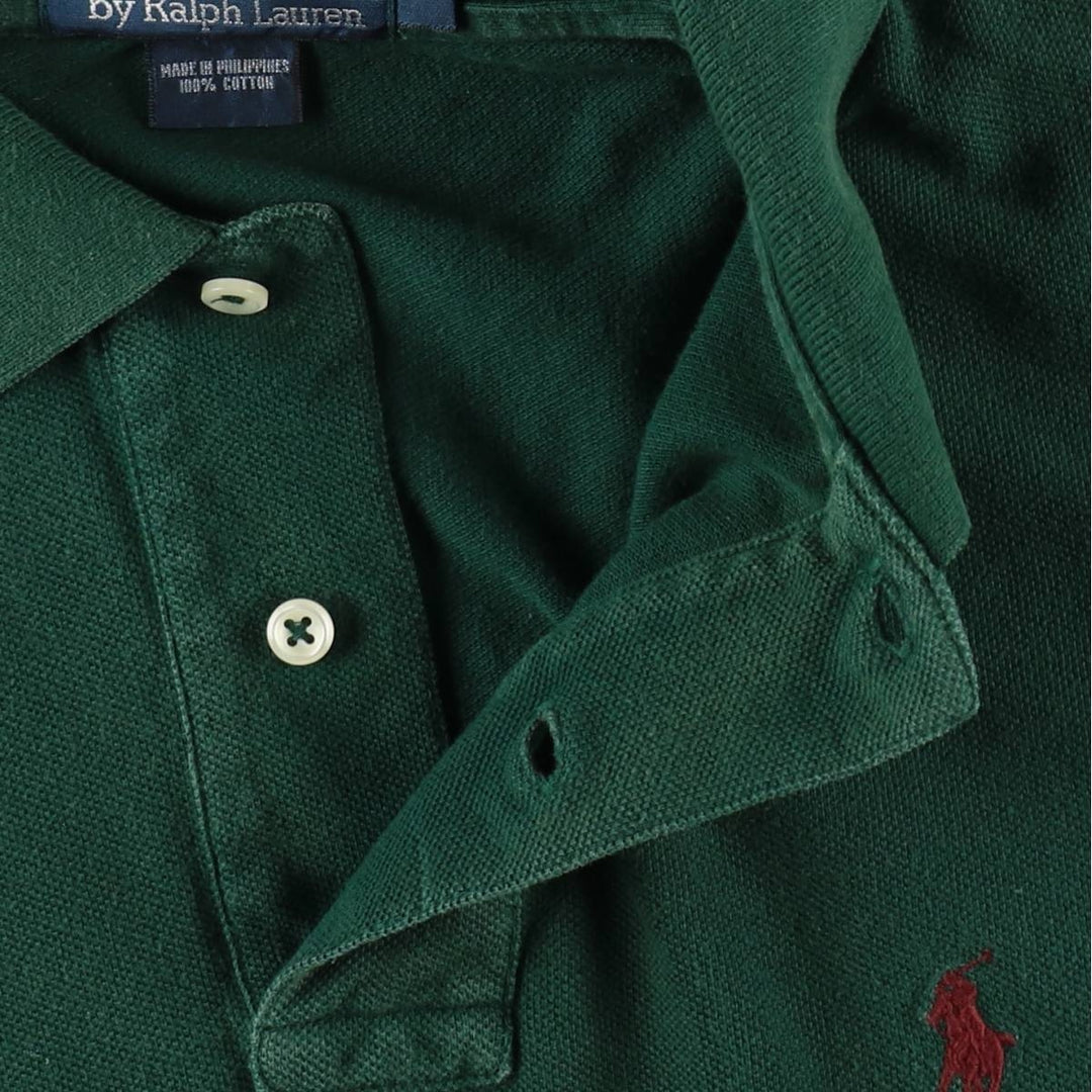 Ralph Lauren POLO by Ralph Lauren short sleeve polo shirt, size S for men cotton Green type dark green Vintage Second Hand