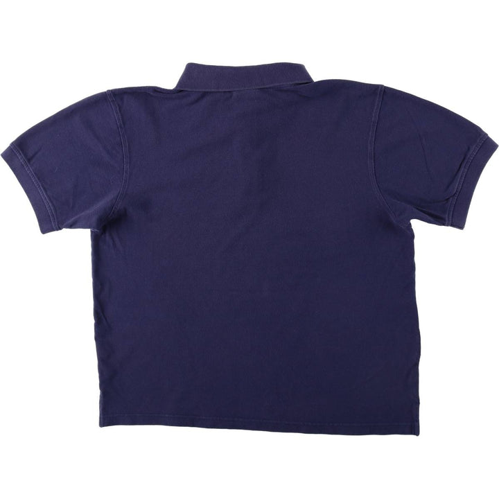 Lacoste LACOSTE French design short sleeve polo shirt men's XL size cotton navy blue type Vintage Second Hand