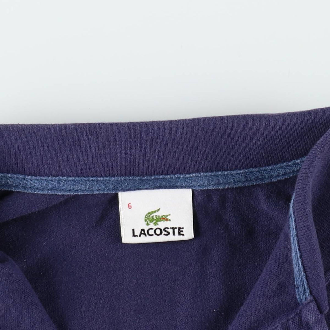 Lacoste LACOSTE French design short sleeve polo shirt men's XL size cotton navy blue type Vintage Second Hand
