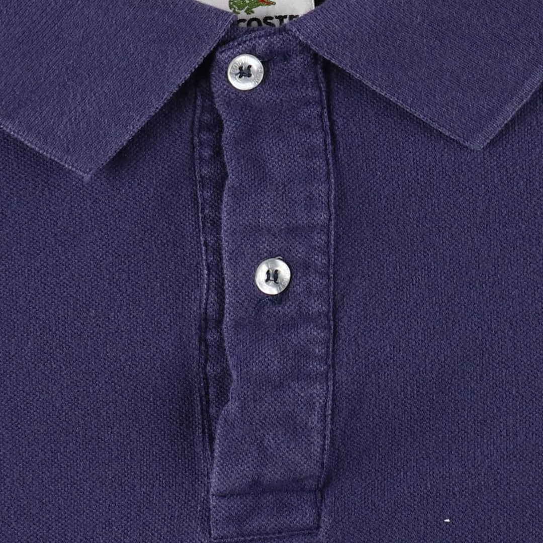 Lacoste LACOSTE French design short sleeve polo shirt men's XL size cotton navy blue type Vintage Second Hand