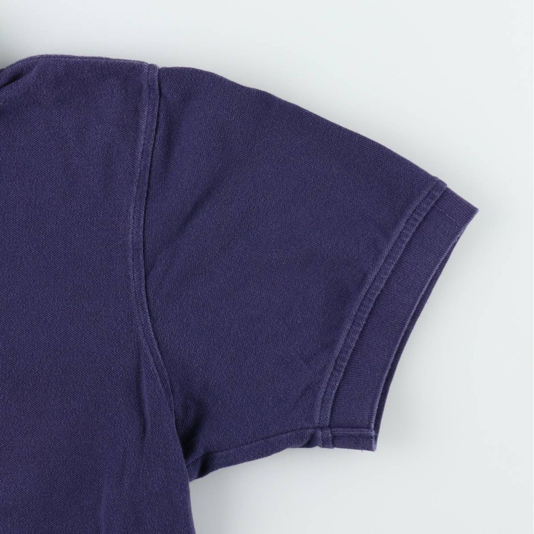 Lacoste LACOSTE French design short sleeve polo shirt men's XL size cotton navy blue type Vintage Second Hand