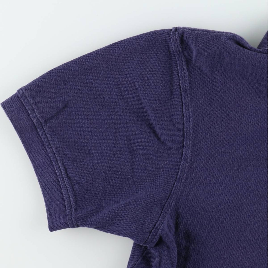 Lacoste LACOSTE French design short sleeve polo shirt men's XL size cotton navy blue type Vintage Second Hand