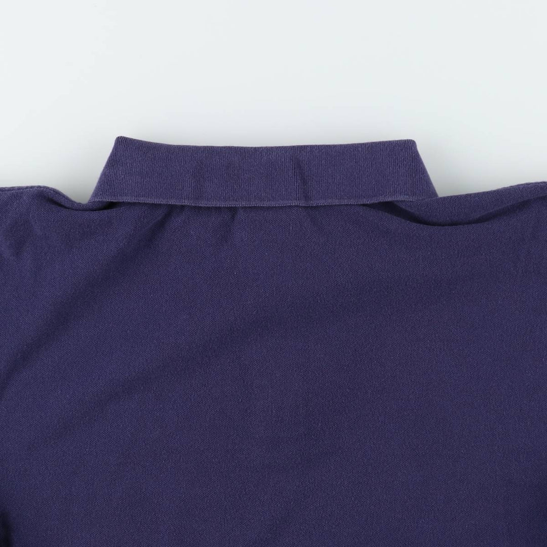 Lacoste LACOSTE French design short sleeve polo shirt men's XL size cotton navy blue type Vintage Second Hand