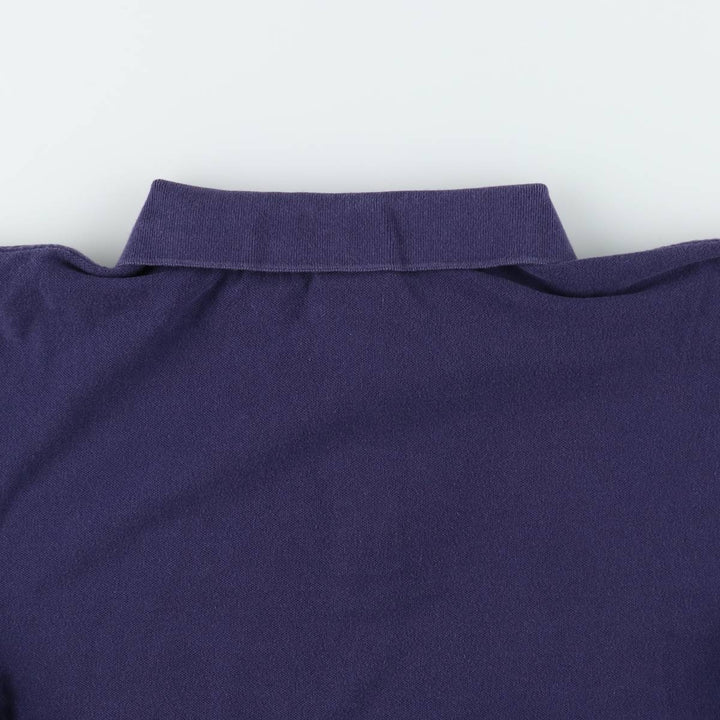 Lacoste LACOSTE French design short sleeve polo shirt men's XL size cotton navy blue type Vintage Second Hand