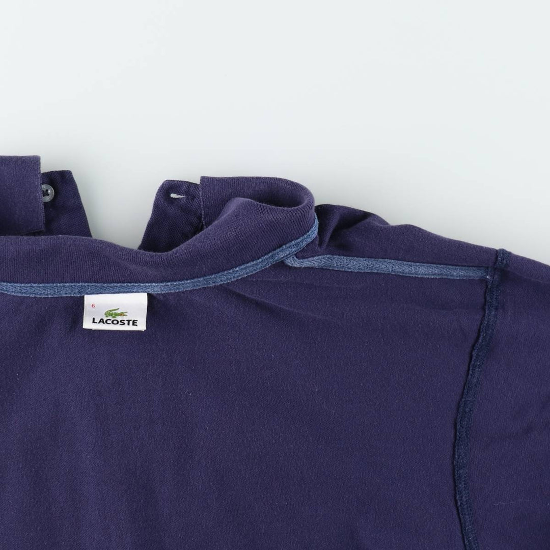 Lacoste LACOSTE French design short sleeve polo shirt men's XL size cotton navy blue type Vintage Second Hand