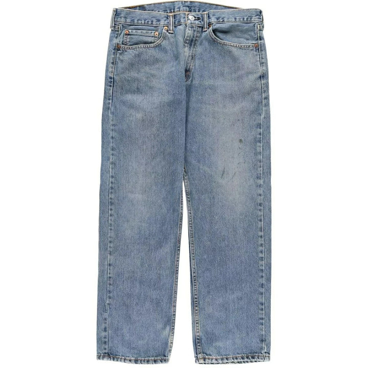 Levi's 505 tapered denim pants for men, size W34 cotton blue type Vintage Second Hand