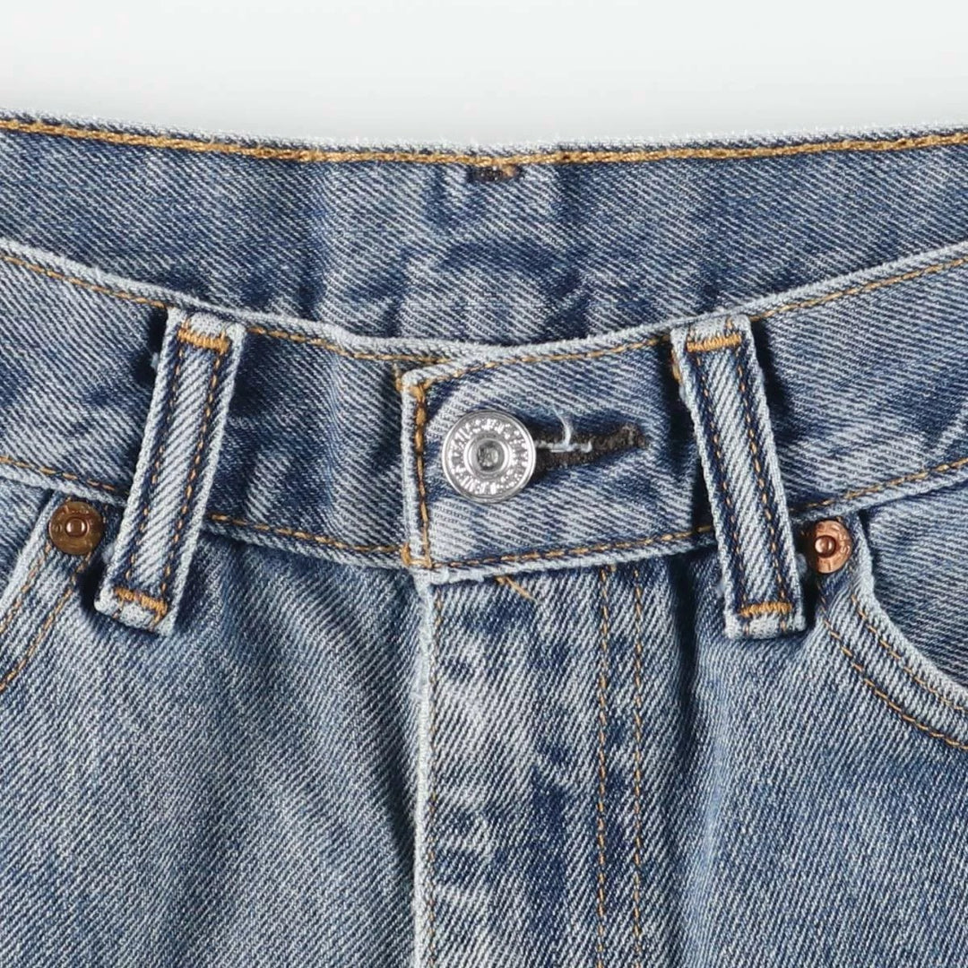 Levi's 505 tapered denim pants for men, size W34 cotton blue type Vintage Second Hand