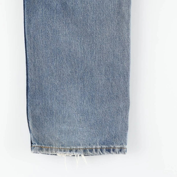 Levi's 505 tapered denim pants for men, size W34 cotton blue type Vintage Second Hand