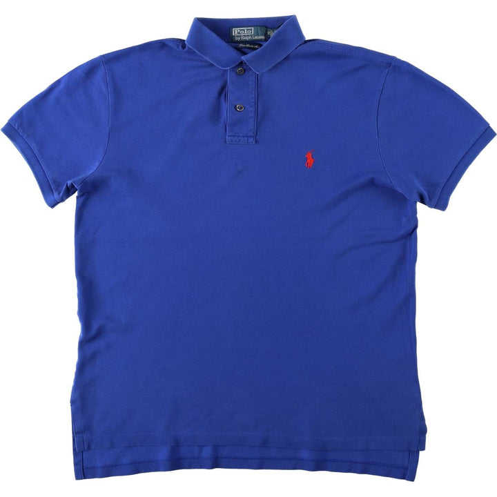 Ralph Lauren POLO by Ralph Lauren short sleeve polo shirt, men's size M Pima Cotton blue type Vintage Second Hand
