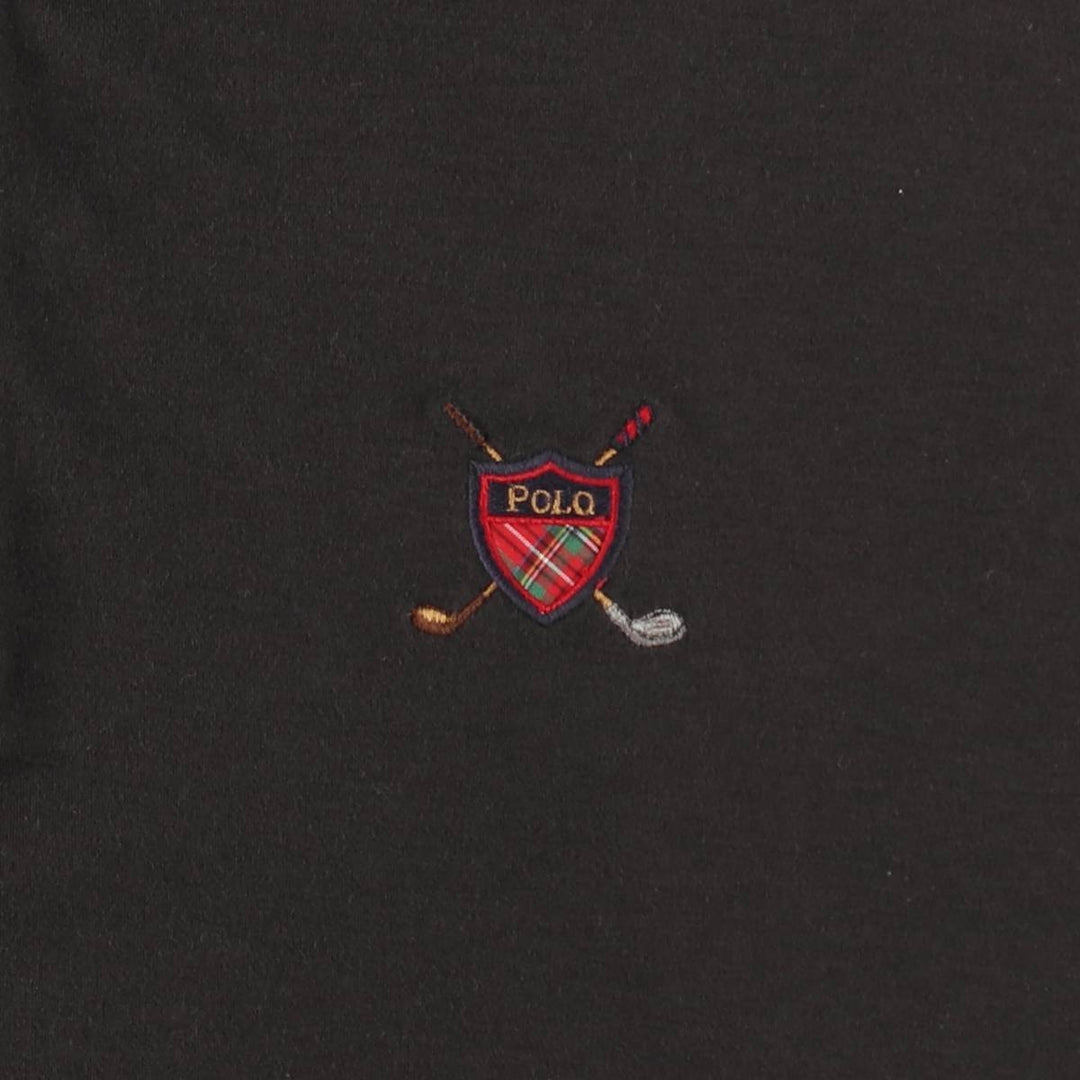Ralph Lauren POLO by Ralph Lauren short sleeve polo shirt, men's size L cotton black type Vintage Second Hand