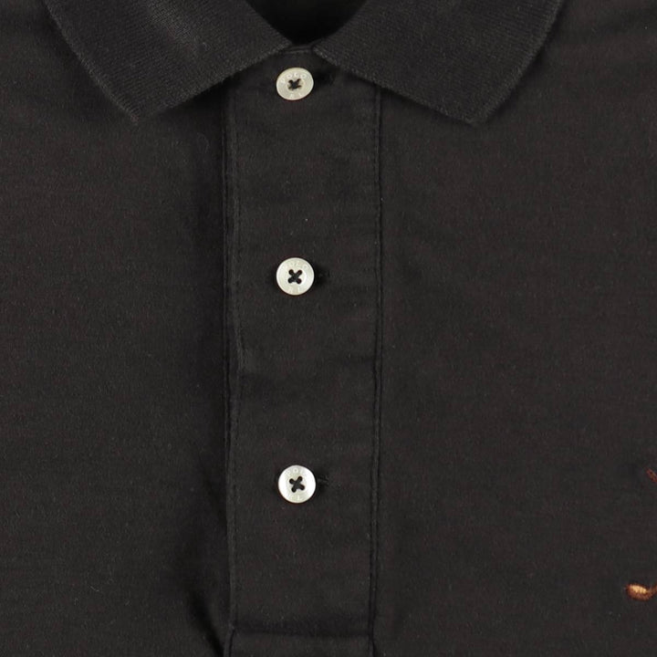 Ralph Lauren POLO by Ralph Lauren short sleeve polo shirt, men's size L cotton black type Vintage Second Hand