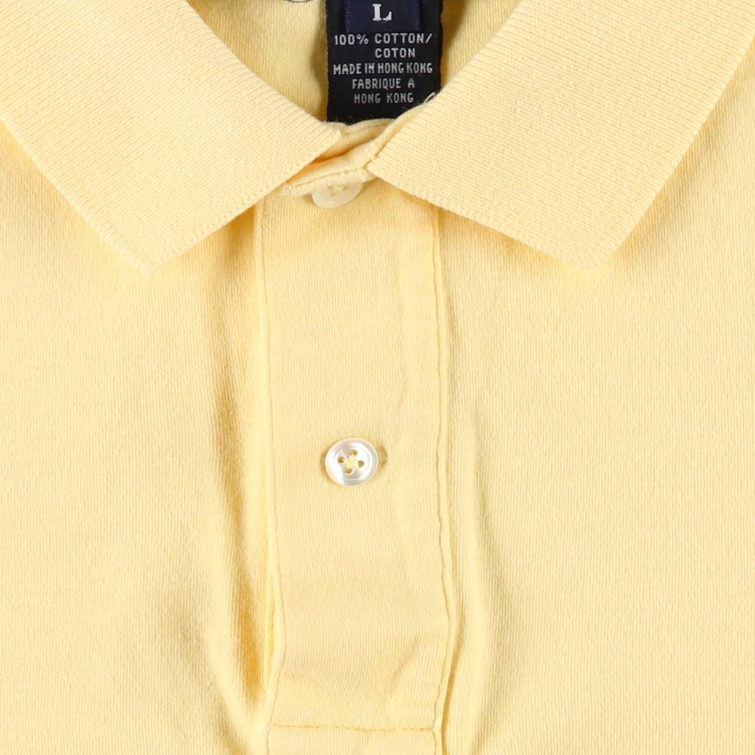 Ralph Lauren POLO SPORT short sleeve polo shirt, men's size L cotton yellow type Vintage Second Hand