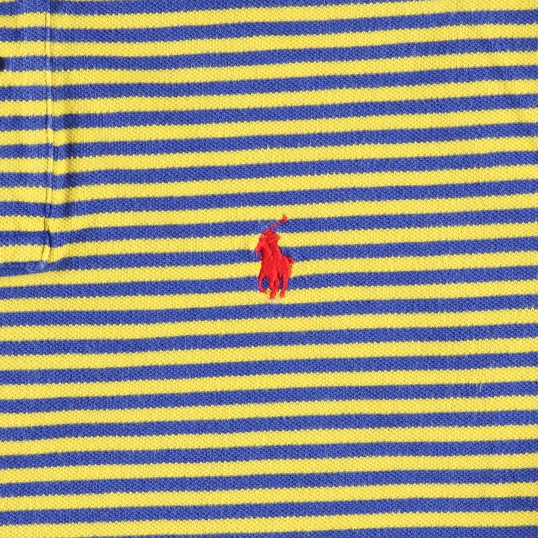 Ralph Lauren POLO by Ralph Lauren short sleeve striped polo shirt, men's size M cotton blue type Vintage Second Hand