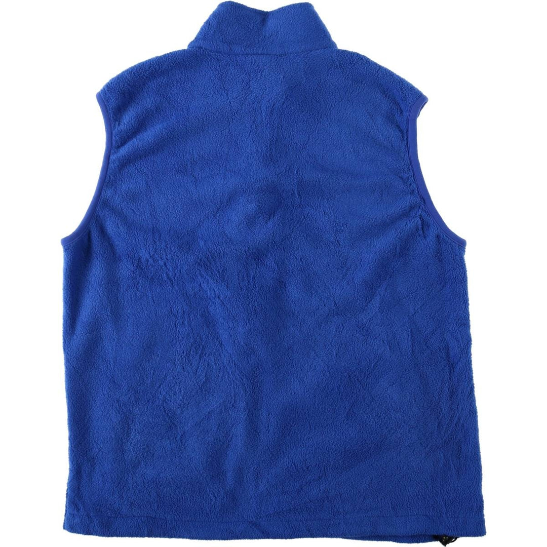 80s-90'S Lands' End fleece vest, men's size L equivalent, vintage. polyester blue type Vintage Second Hand