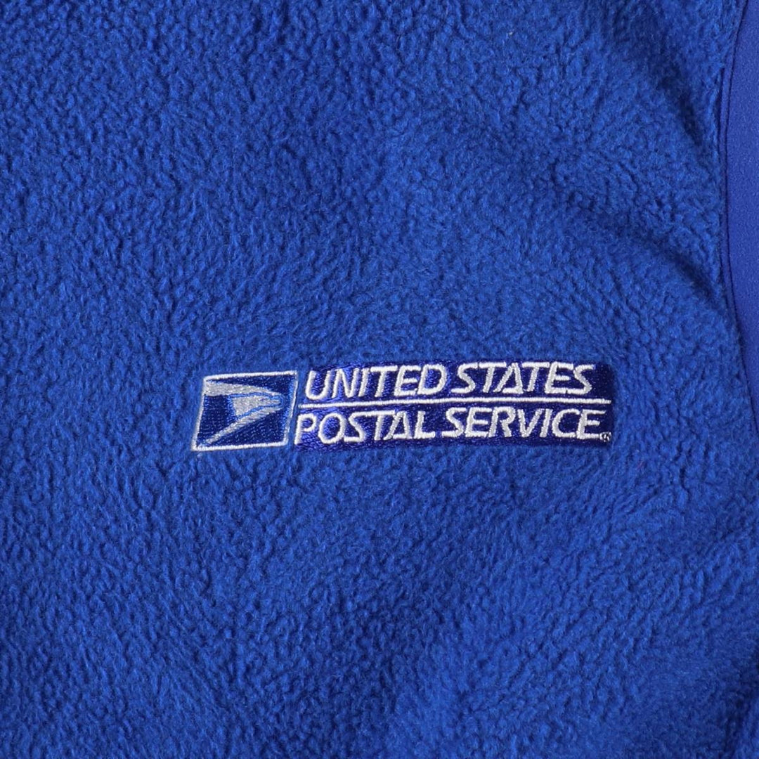 80s-90'S Lands' End fleece vest, men's size L equivalent, vintage. polyester blue type Vintage Second Hand