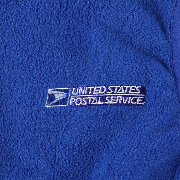80s-90'S Lands' End fleece vest, men's size L equivalent, vintage. polyester blue type Vintage Second Hand