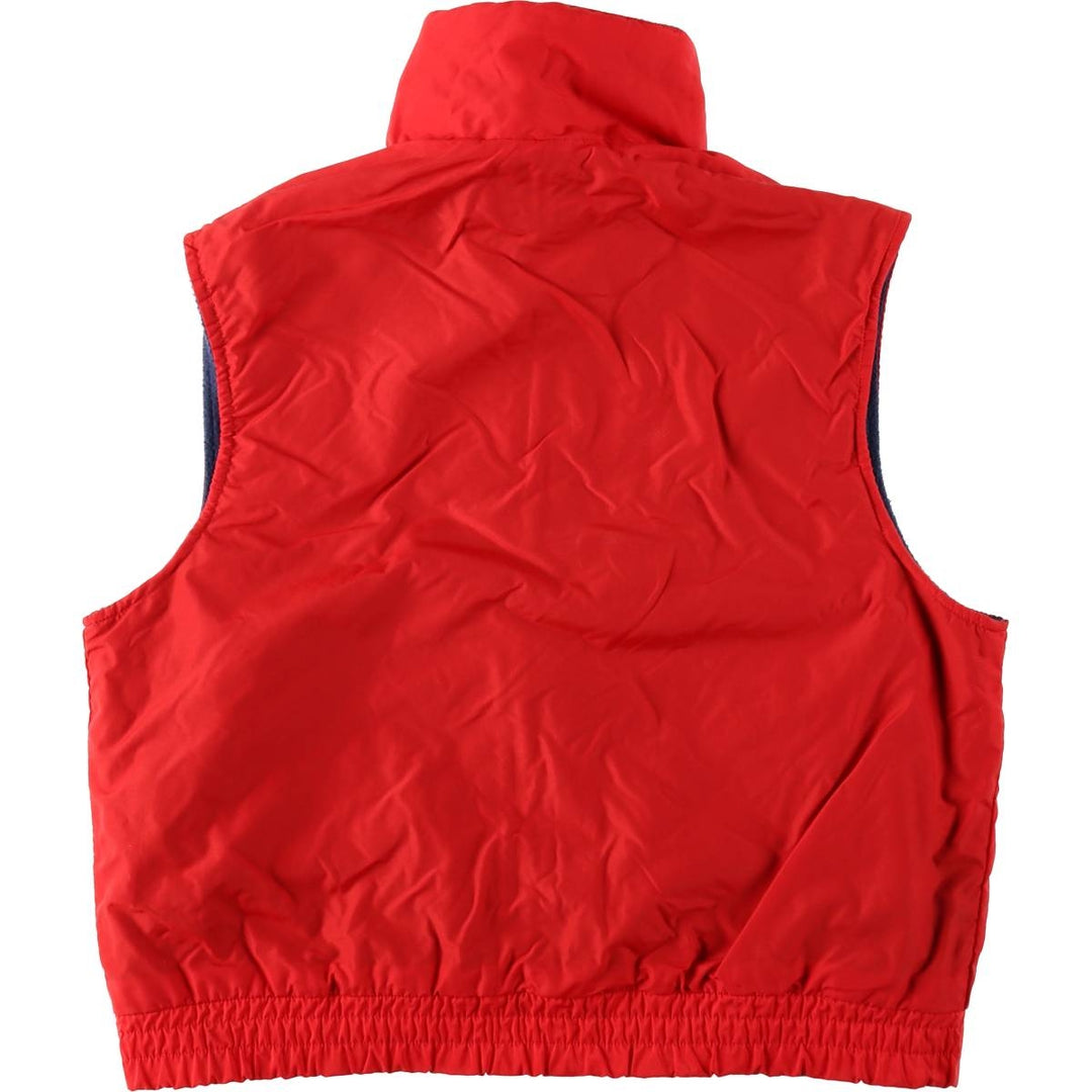 1980'S Columbia Navy Tag Fleece x Nylon Vest, Men's Size XL (Equivalent), Vintage Nylon red type Vintage Second Hand