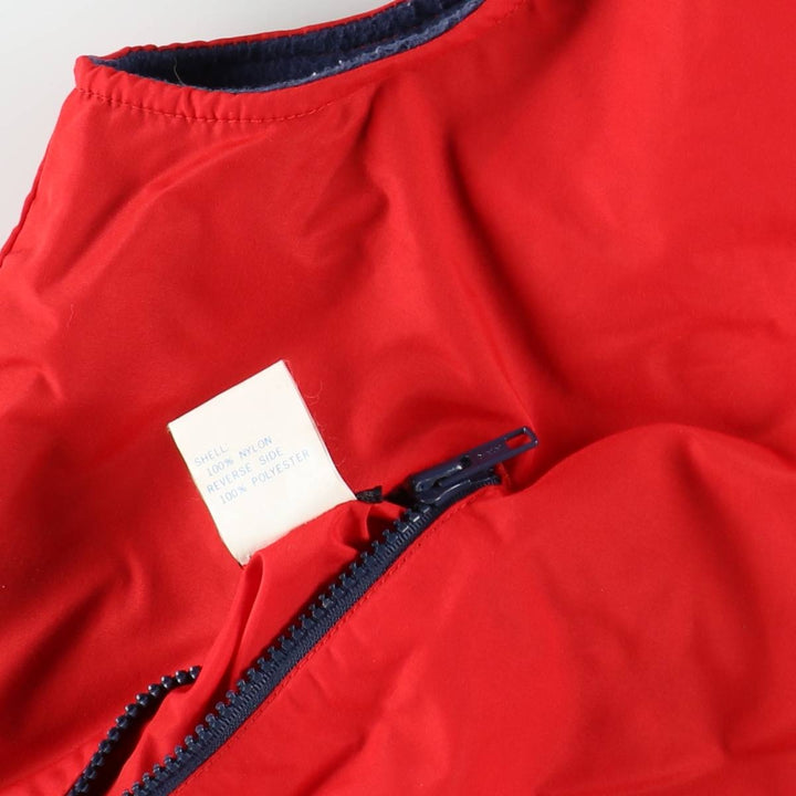 1980'S Columbia Navy Tag Fleece x Nylon Vest, Men's Size XL (Equivalent), Vintage Nylon red type Vintage Second Hand