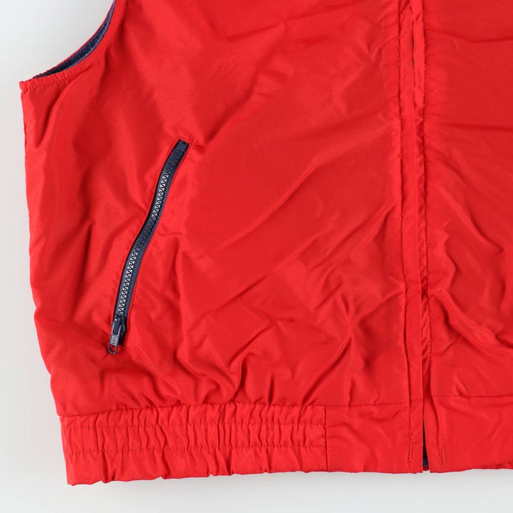 1980'S Columbia Navy Tag Fleece x Nylon Vest, Men's Size XL (Equivalent), Vintage Nylon red type Vintage Second Hand
