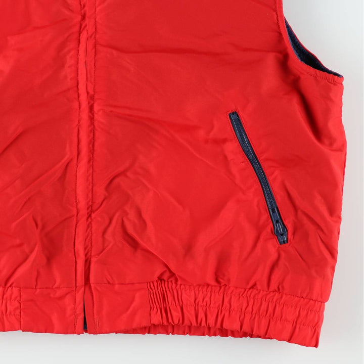 1980'S Columbia Navy Tag Fleece x Nylon Vest, Men's Size XL (Equivalent), Vintage Nylon red type Vintage Second Hand