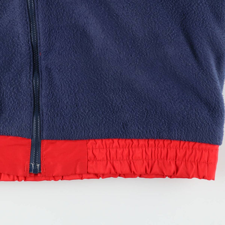 1980'S Columbia Navy Tag Fleece x Nylon Vest, Men's Size XL (Equivalent), Vintage Nylon red type Vintage Second Hand