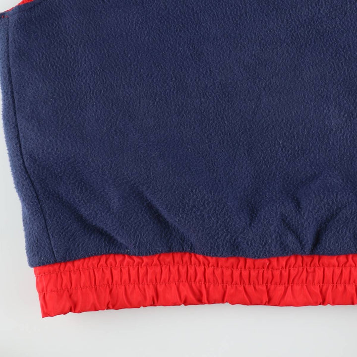 1980'S Columbia Navy Tag Fleece x Nylon Vest, Men's Size XL (Equivalent), Vintage Nylon red type Vintage Second Hand