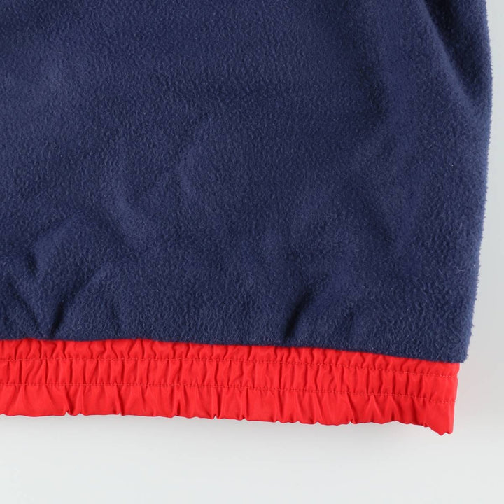 1980'S Columbia Navy Tag Fleece x Nylon Vest, Men's Size XL (Equivalent), Vintage Nylon red type Vintage Second Hand