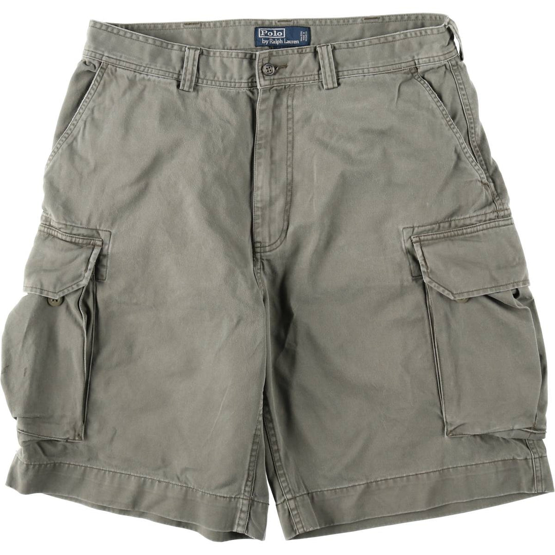 Ralph Lauren POLO by Ralph Lauren cargo shorts, half pants, men's w35 equivalent cotton gray type Vintage Second Hand