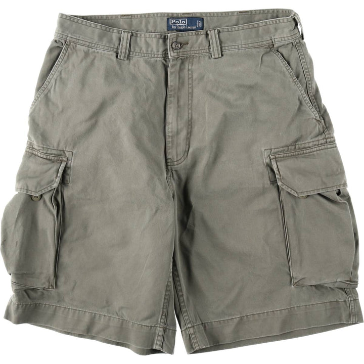 Ralph Lauren POLO by Ralph Lauren cargo shorts, half pants, men's w35 equivalent cotton gray type Vintage Second Hand